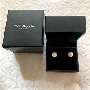 Pearl stud earrings